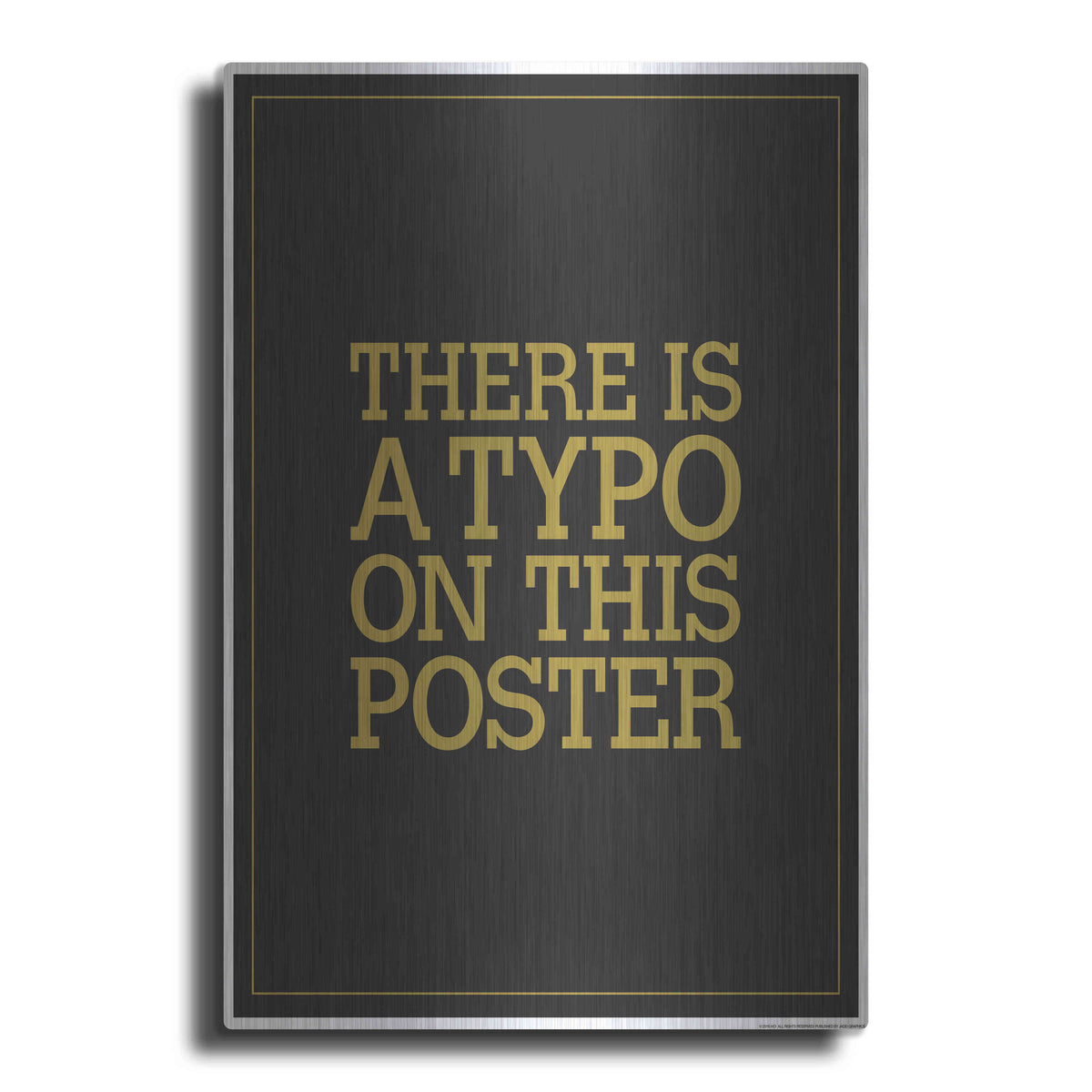 Luxe Metal Art 'Typo' by JJ Brando, Metal Wall Art