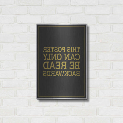 Luxe Metal Art 'Backwards' by JJ Brando, Metal Wall Art,16x24