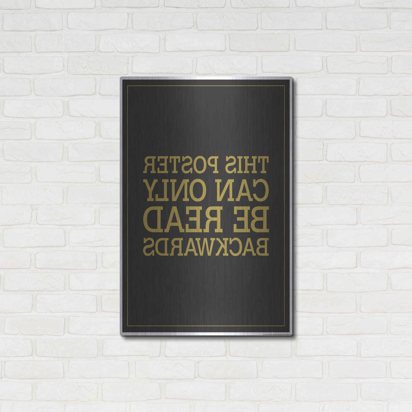 Luxe Metal Art 'Backwards' by JJ Brando, Metal Wall Art,24x36