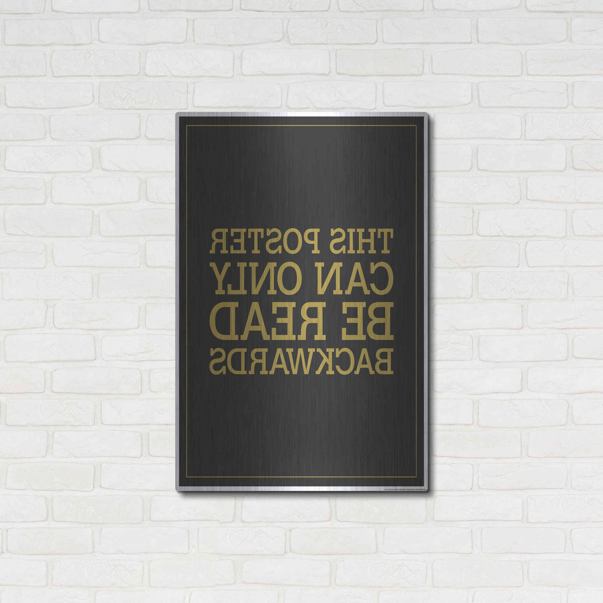 Luxe Metal Art 'Backwards' by JJ Brando, Metal Wall Art,24x36