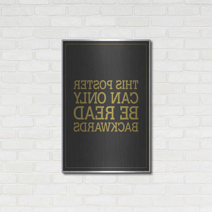 Luxe Metal Art 'Backwards' by JJ Brando, Metal Wall Art,24x36