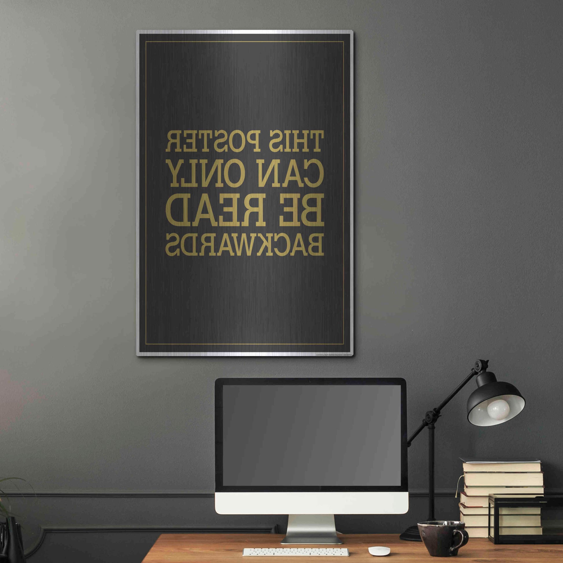 Luxe Metal Art 'Backwards' by JJ Brando, Metal Wall Art,24x36