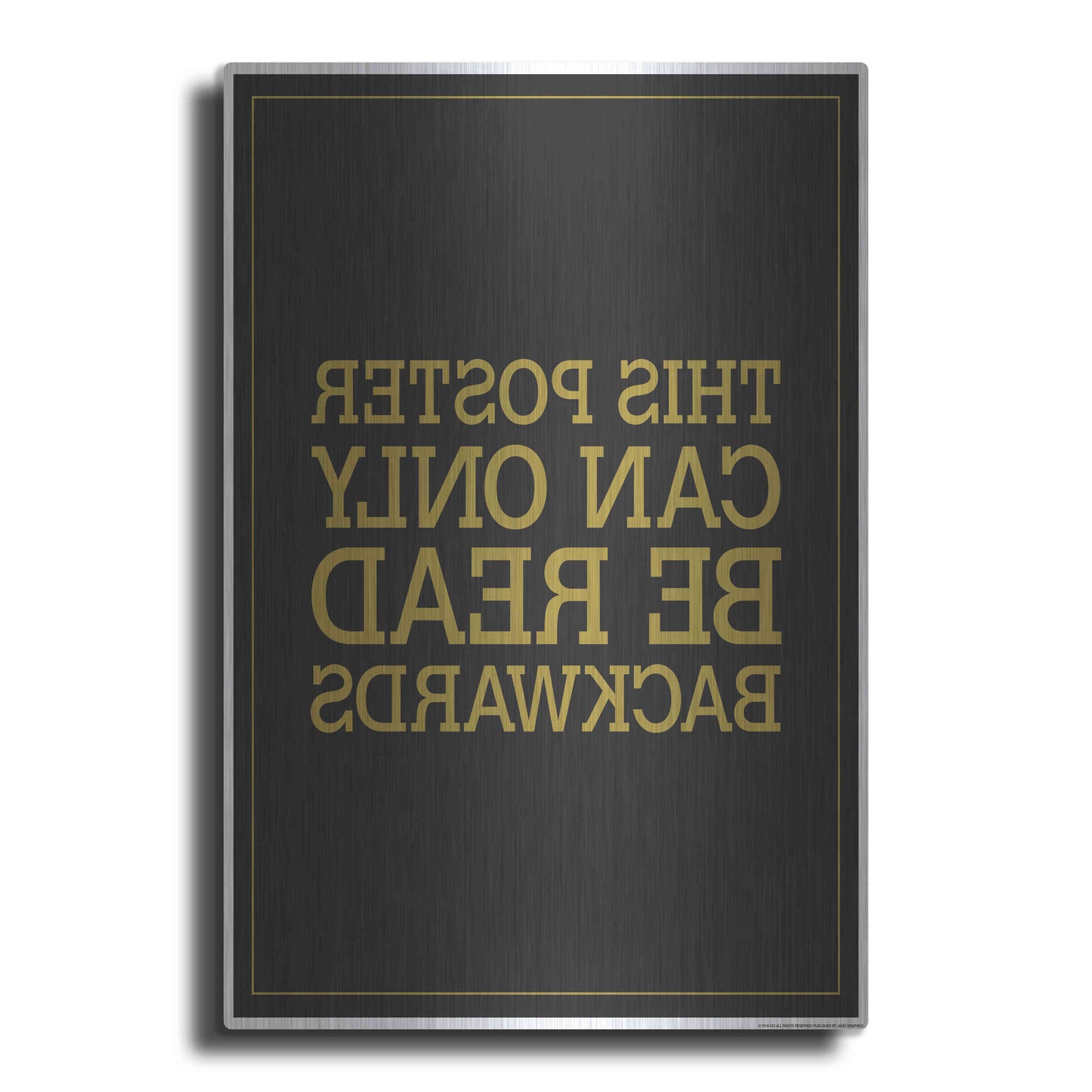 Luxe Metal Art 'Backwards' by JJ Brando, Metal Wall Art