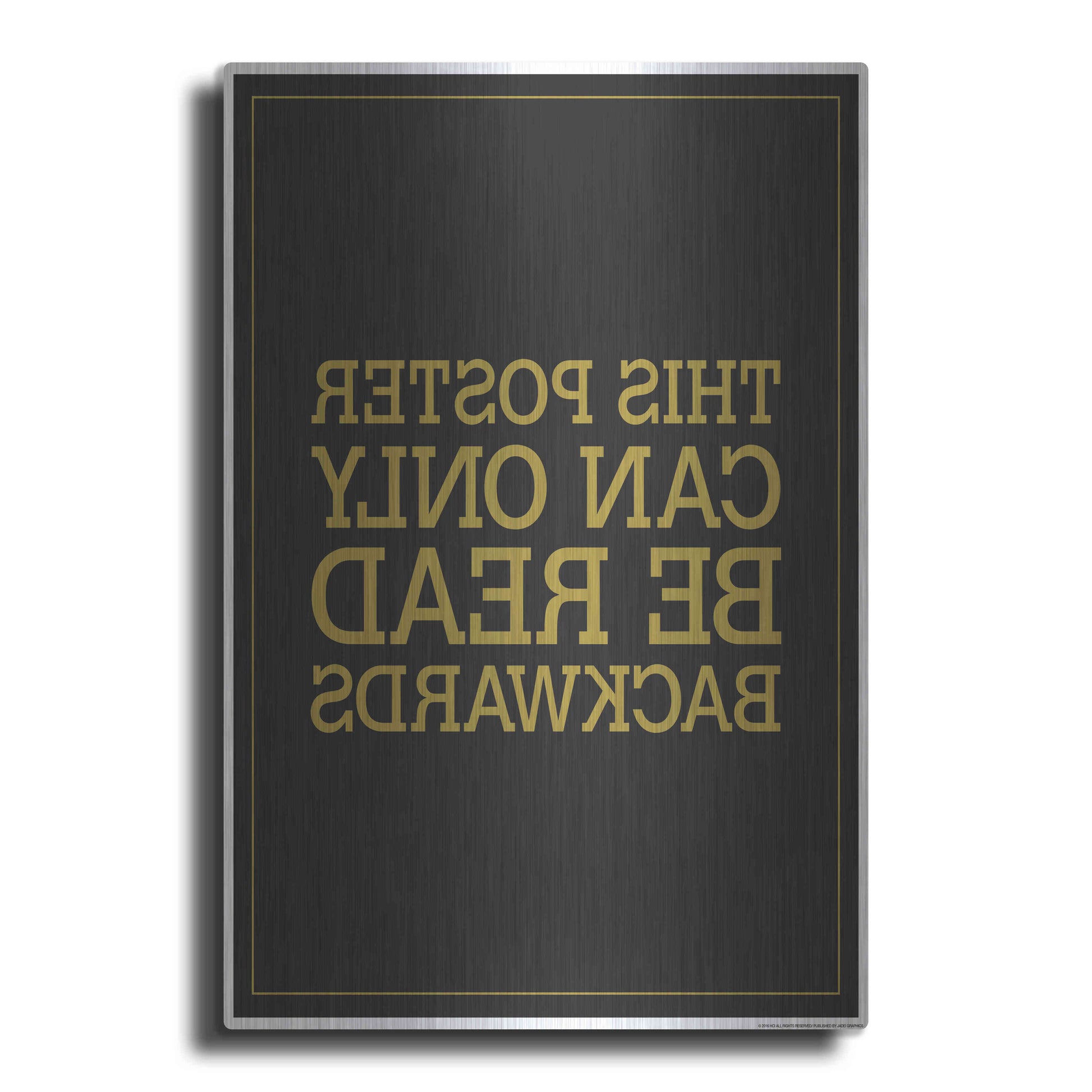 Luxe Metal Art 'Backwards' by JJ Brando, Metal Wall Art