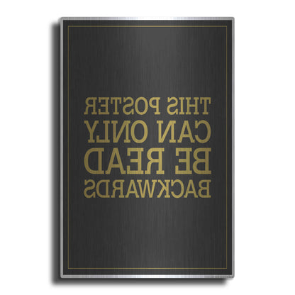 Luxe Metal Art 'Backwards' by JJ Brando, Metal Wall Art