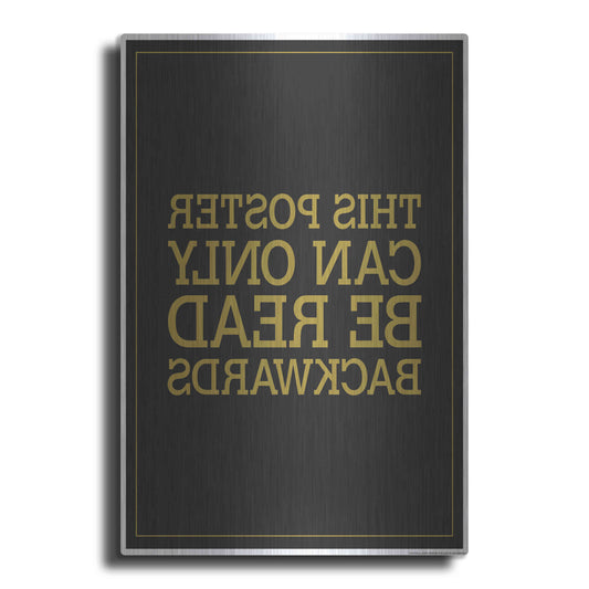 Luxe Metal Art 'Backwards' by JJ Brando, Metal Wall Art