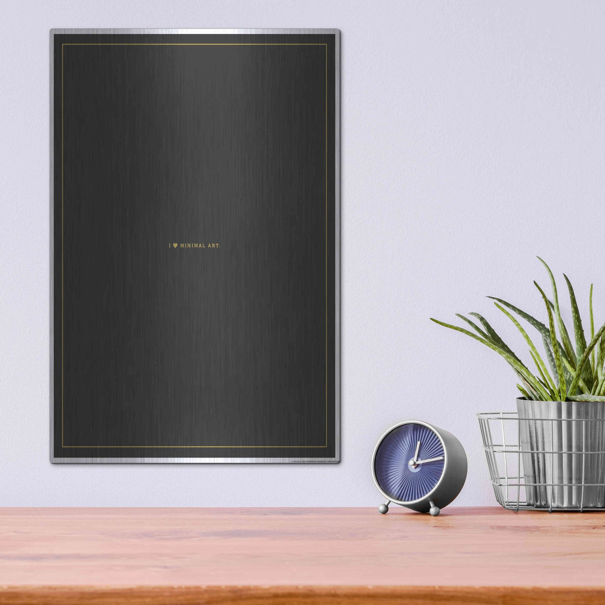 Luxe Metal Art 'Minimal Art' by JJ Brando, Metal Wall Art,12x16