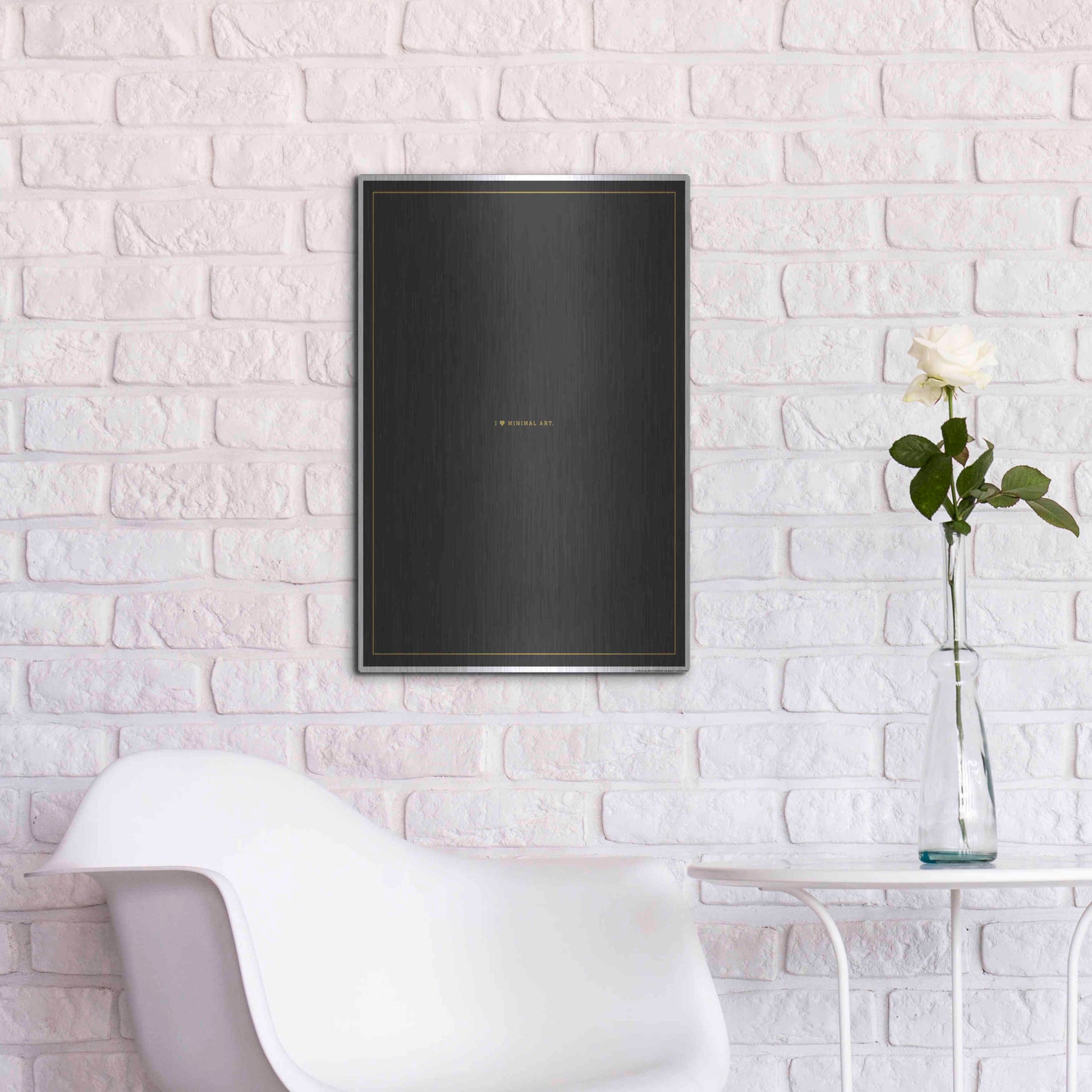 Luxe Metal Art 'Minimal Art' by JJ Brando, Metal Wall Art,16x24