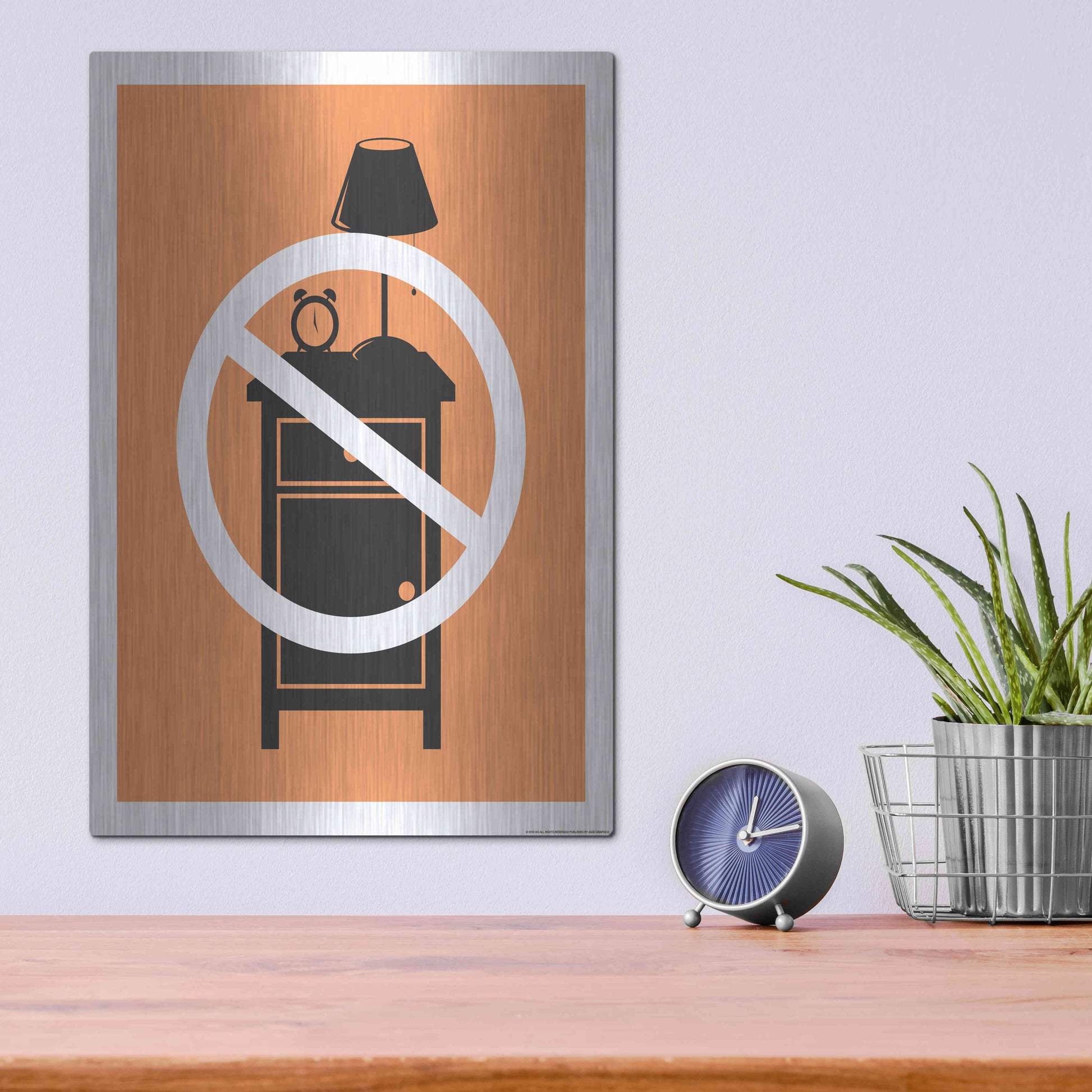 Luxe Metal Art 'No One Night Stand' by JJ Brando, Metal Wall Art,12x16