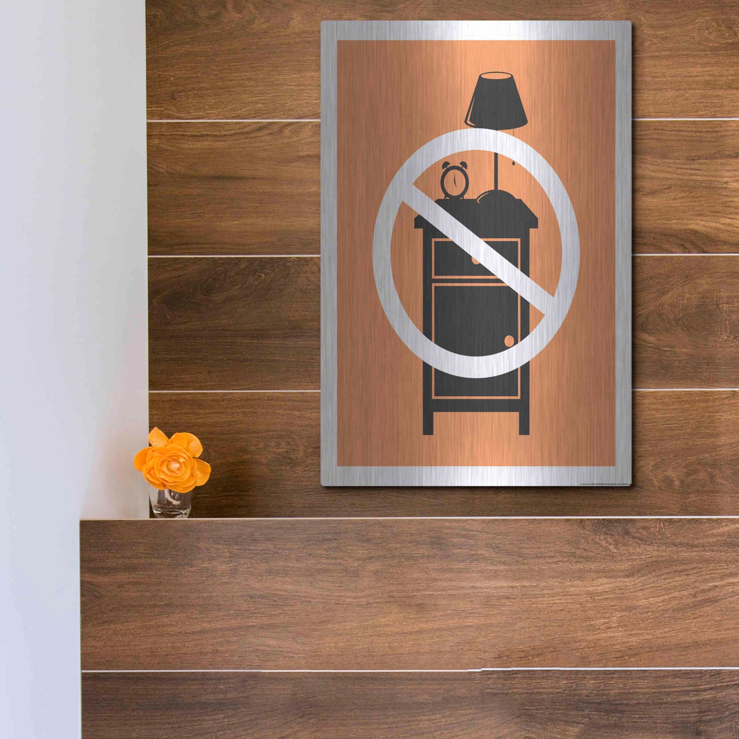 Luxe Metal Art 'No One Night Stand' by JJ Brando, Metal Wall Art,12x16