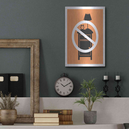 Luxe Metal Art 'No One Night Stand' by JJ Brando, Metal Wall Art,12x16