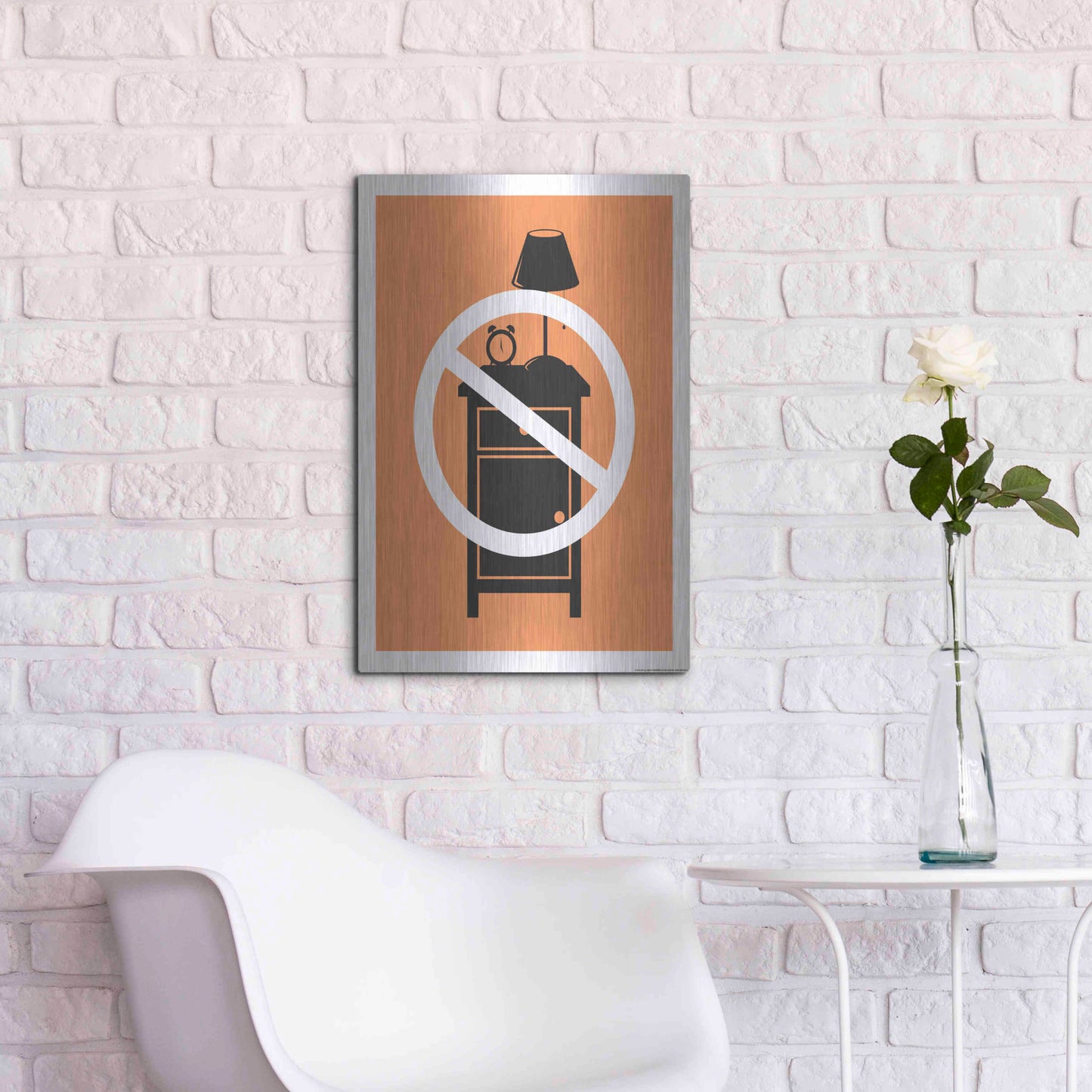 Luxe Metal Art 'No One Night Stand' by JJ Brando, Metal Wall Art,16x24
