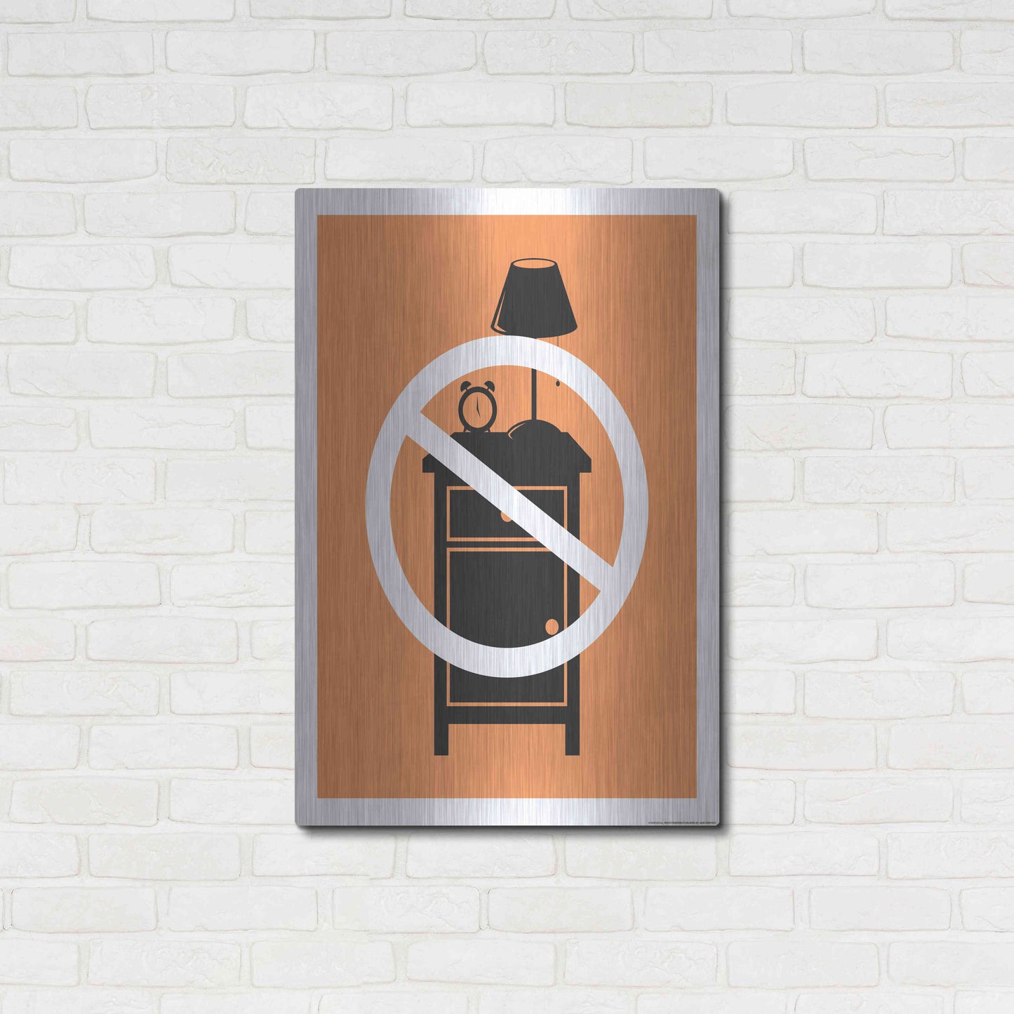 Luxe Metal Art 'No One Night Stand' by JJ Brando, Metal Wall Art,24x36