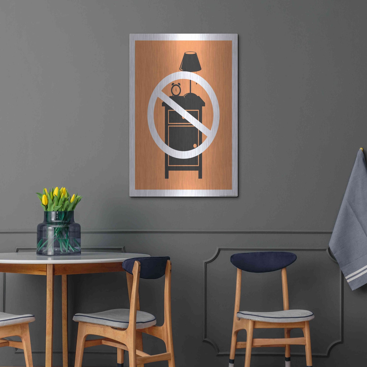 Luxe Metal Art 'No One Night Stand' by JJ Brando, Metal Wall Art,24x36