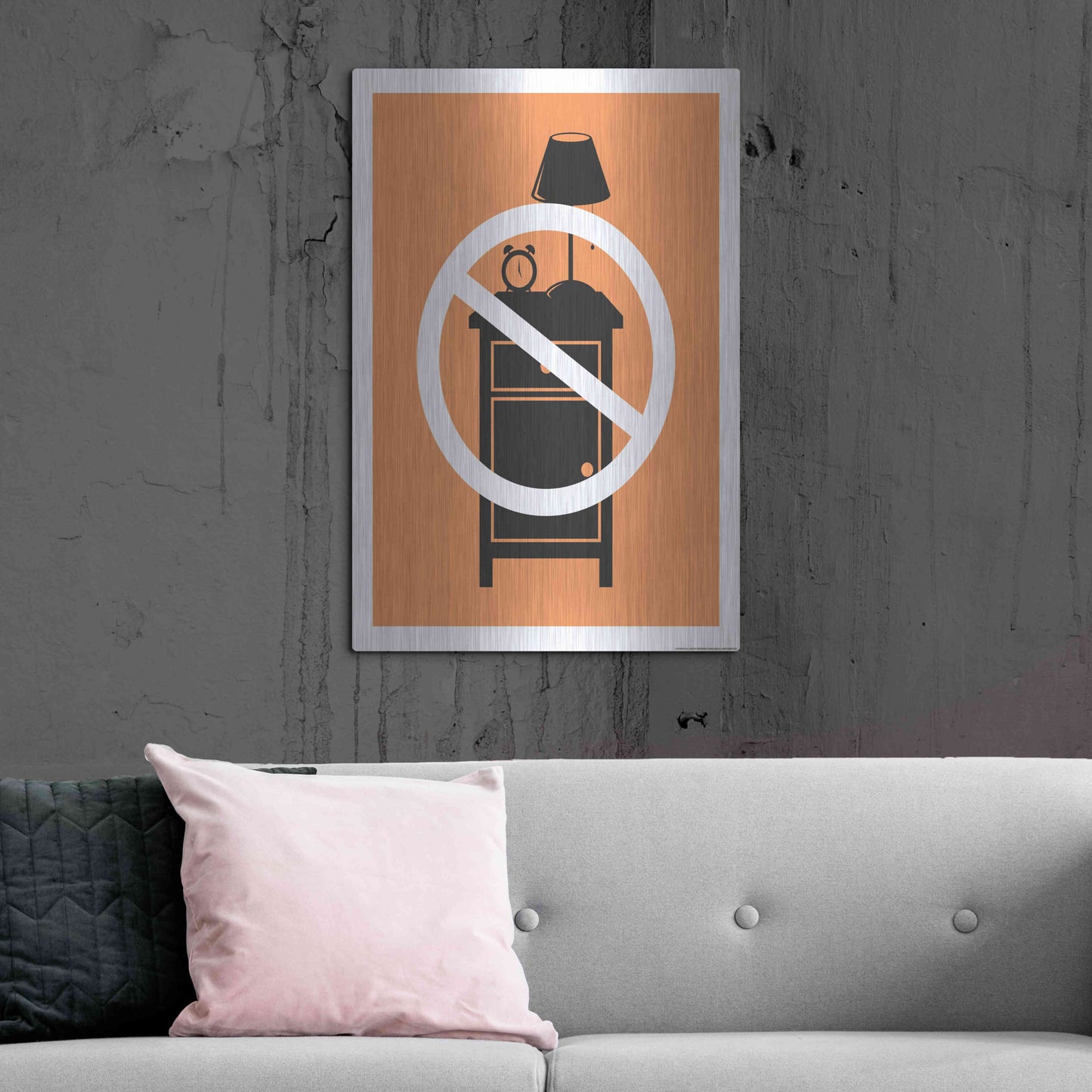 Luxe Metal Art 'No One Night Stand' by JJ Brando, Metal Wall Art,24x36