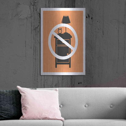 Luxe Metal Art 'No One Night Stand' by JJ Brando, Metal Wall Art,24x36