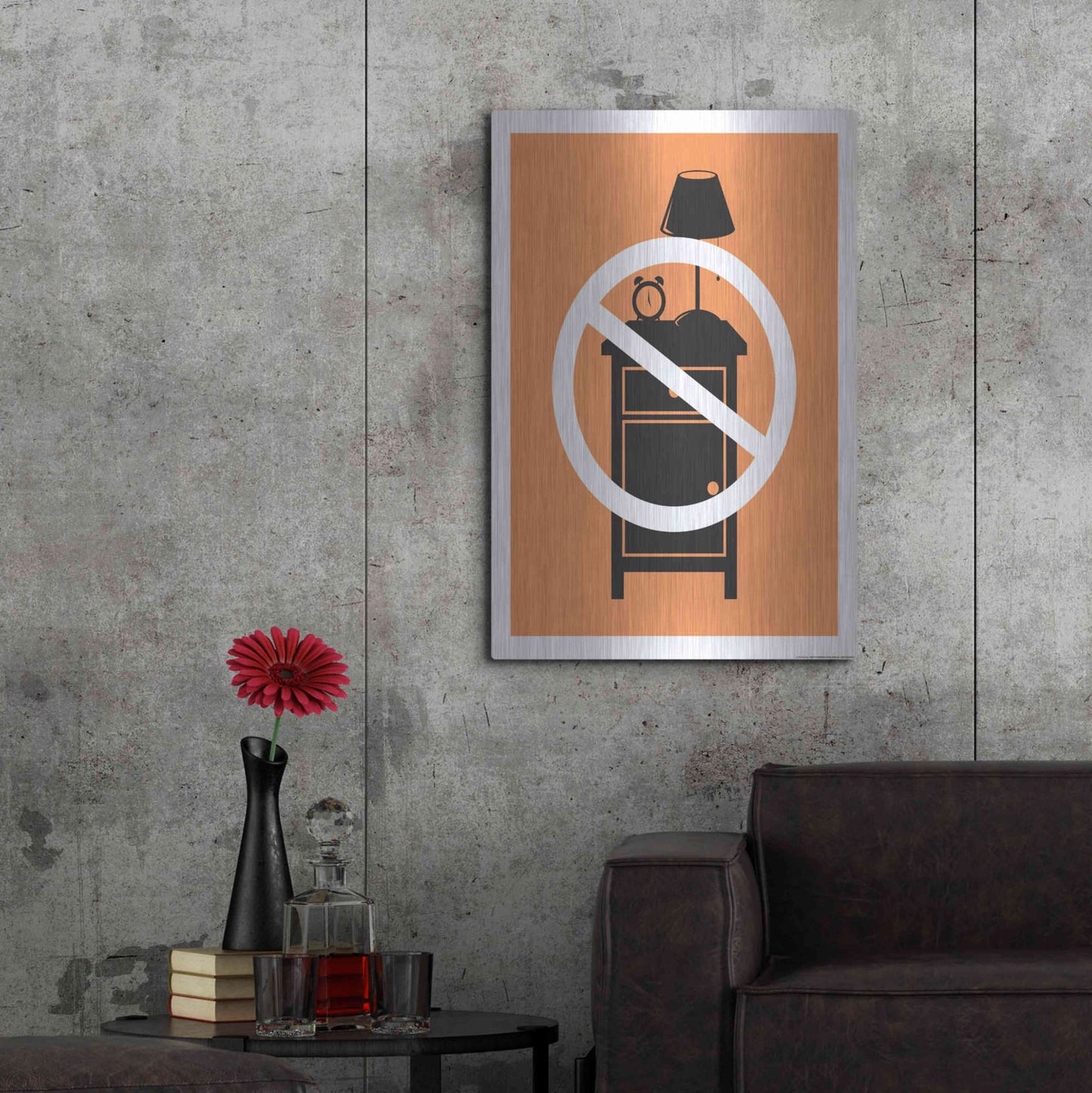 Luxe Metal Art 'No One Night Stand' by JJ Brando, Metal Wall Art,24x36