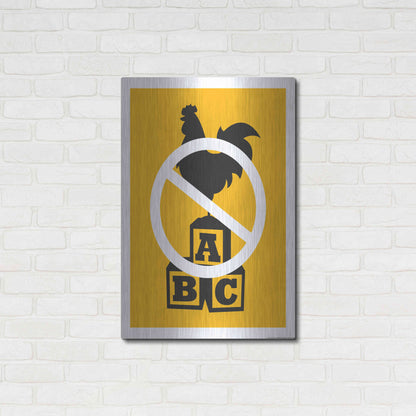 Luxe Metal Art 'No Blocking' by JJ Brando, Metal Wall Art,24x36