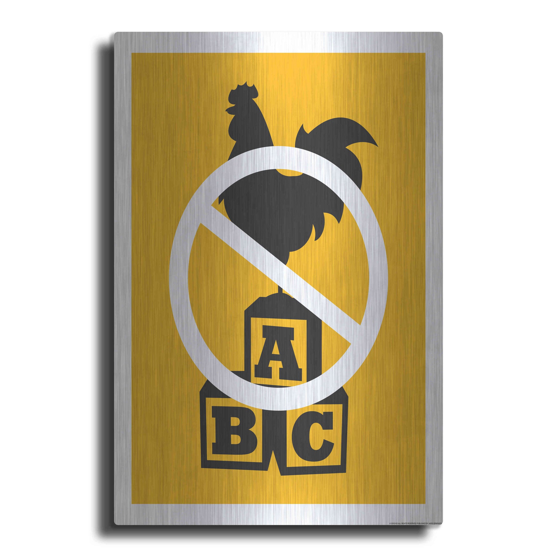 Luxe Metal Art 'No Blocking' by JJ Brando, Metal Wall Art