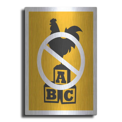 Luxe Metal Art 'No Blocking' by JJ Brando, Metal Wall Art