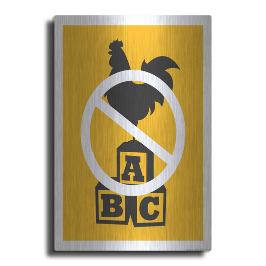 Luxe Metal Art 'No Blocking' by JJ Brando, Metal Wall Art