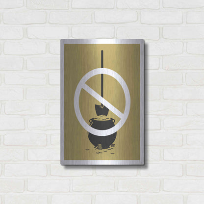 Luxe Metal Art 'No Gold Digger' by JJ Brando, Metal Wall Art,16x24