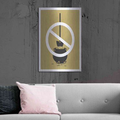 Luxe Metal Art 'No Gold Digger' by JJ Brando, Metal Wall Art,24x36