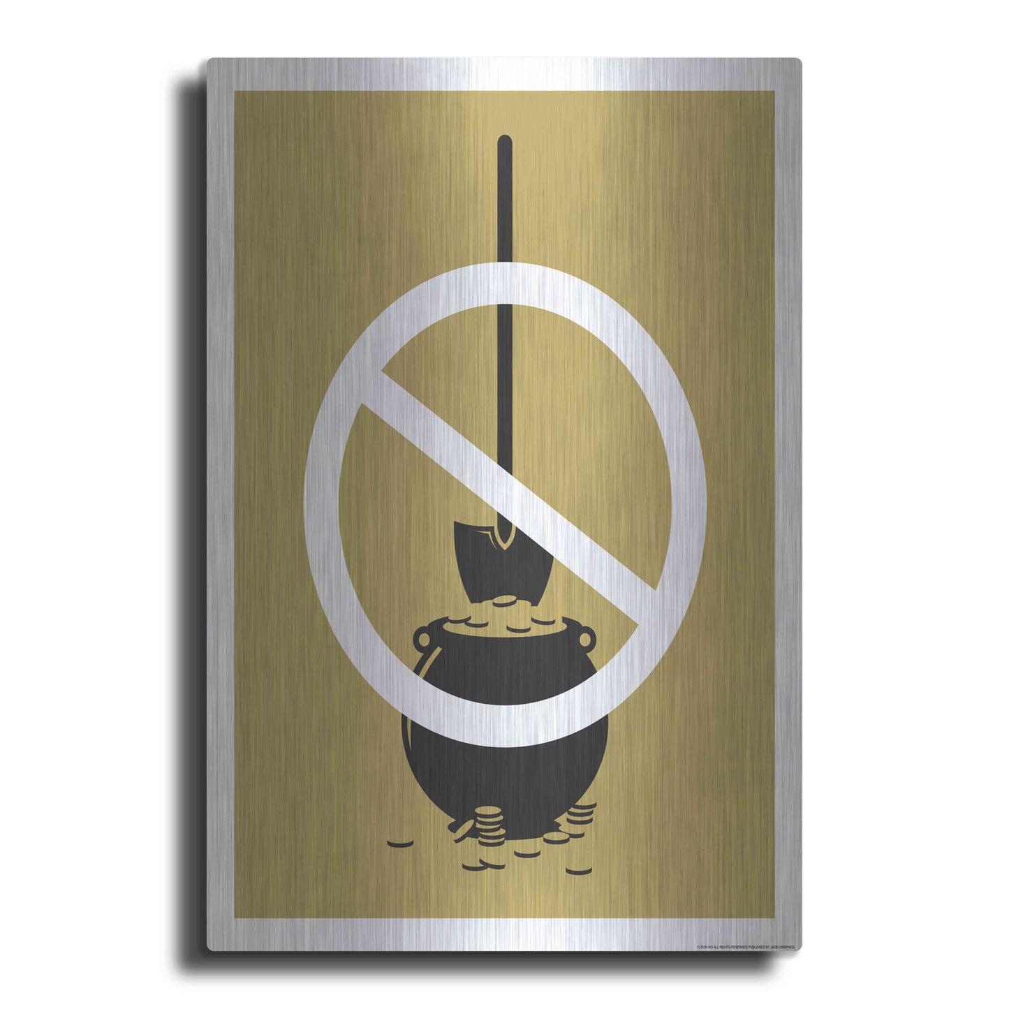 Luxe Metal Art 'No Gold Digger' by JJ Brando, Metal Wall Art