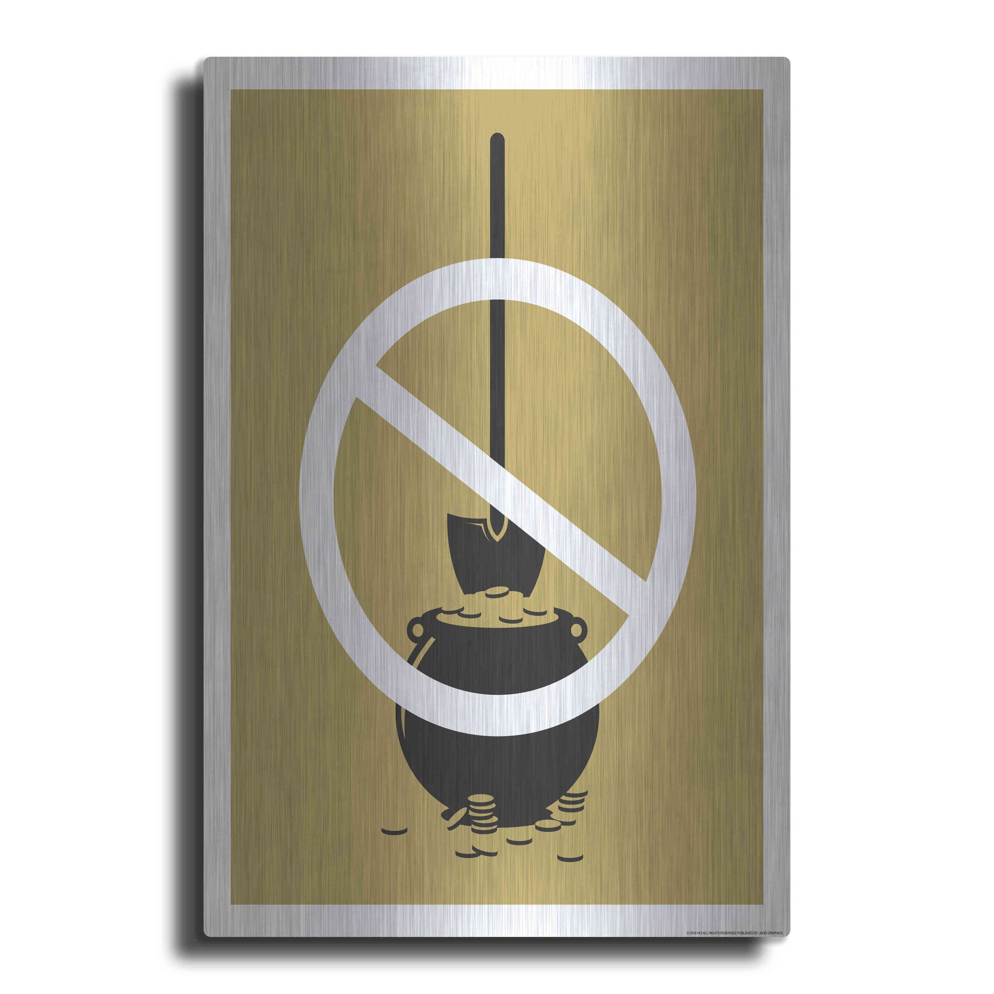 Luxe Metal Art 'No Gold Digger' by JJ Brando, Metal Wall Art