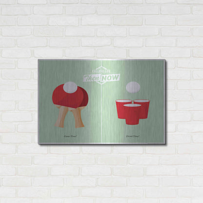 Luxe Metal Art 'Pong' by JJ Brando, Metal Wall Art,36x24