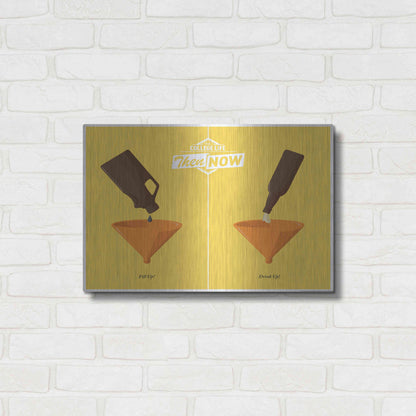 Luxe Metal Art 'Drink Up' by JJ Brando, Metal Wall Art,24x16