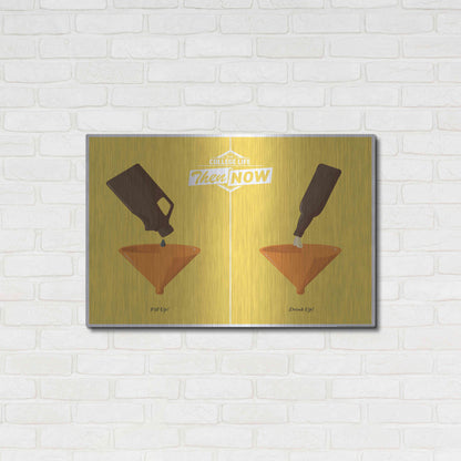 Luxe Metal Art 'Drink Up' by JJ Brando, Metal Wall Art,36x24