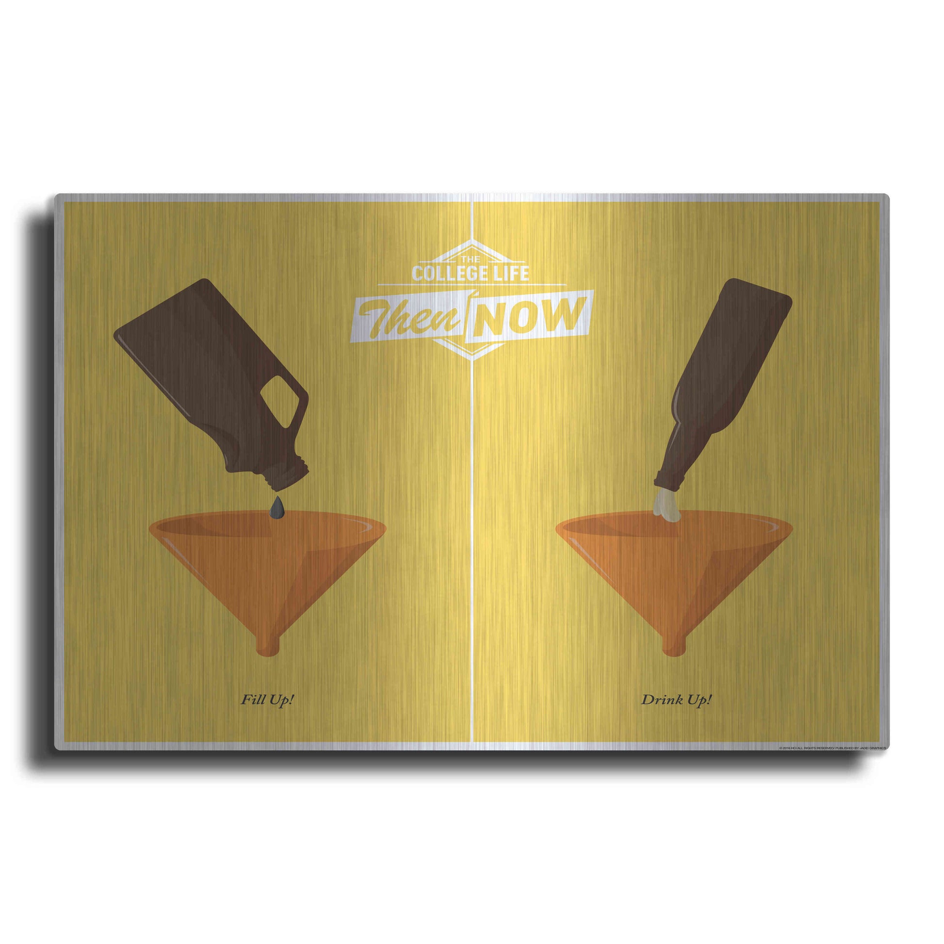 Luxe Metal Art 'Drink Up' by JJ Brando, Metal Wall Art