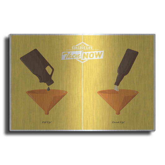 Luxe Metal Art 'Drink Up' by JJ Brando, Metal Wall Art