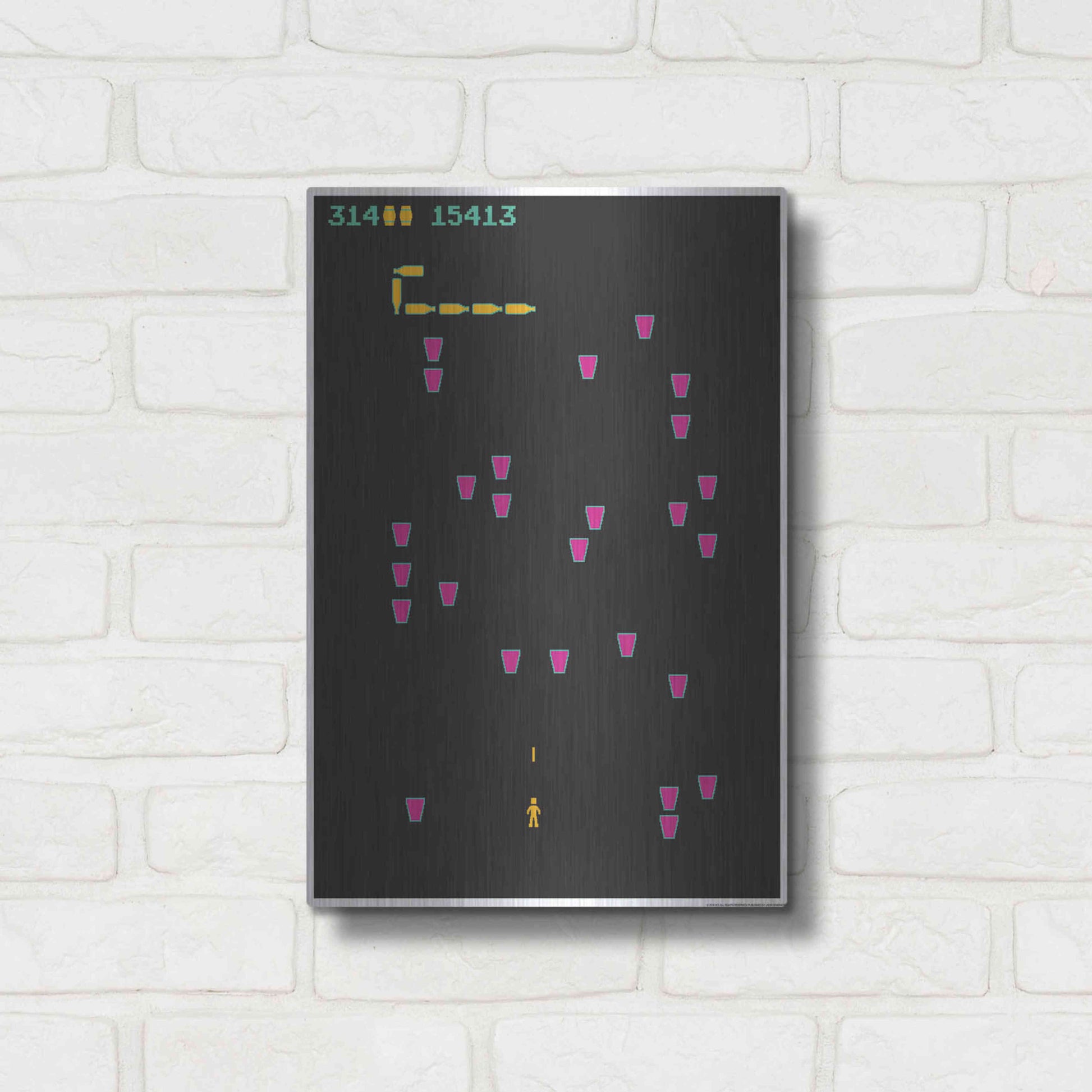 Luxe Metal Art 'Beer Snake' by JJ Brando, Metal Wall Art,12x16