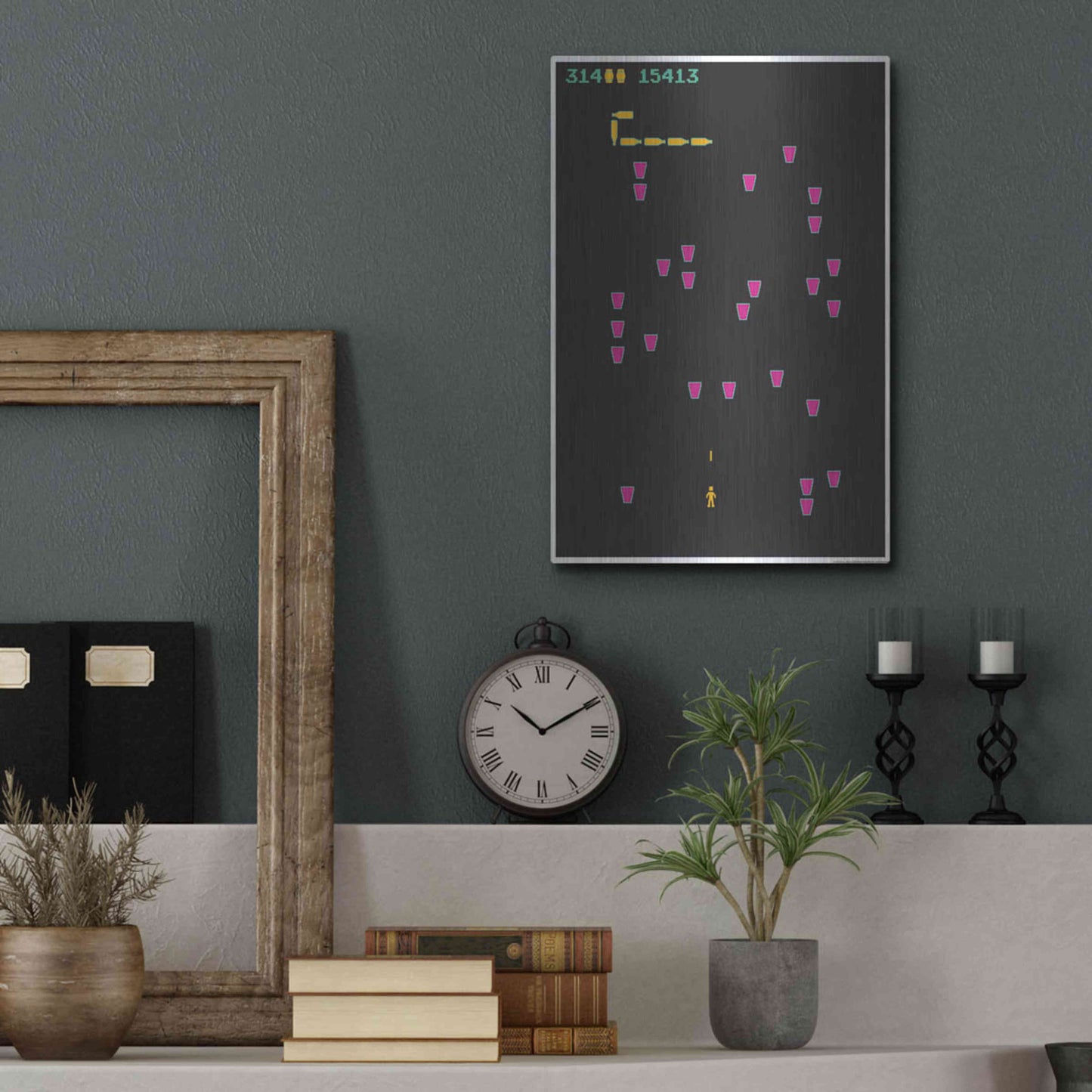 Luxe Metal Art 'Beer Snake' by JJ Brando, Metal Wall Art,12x16