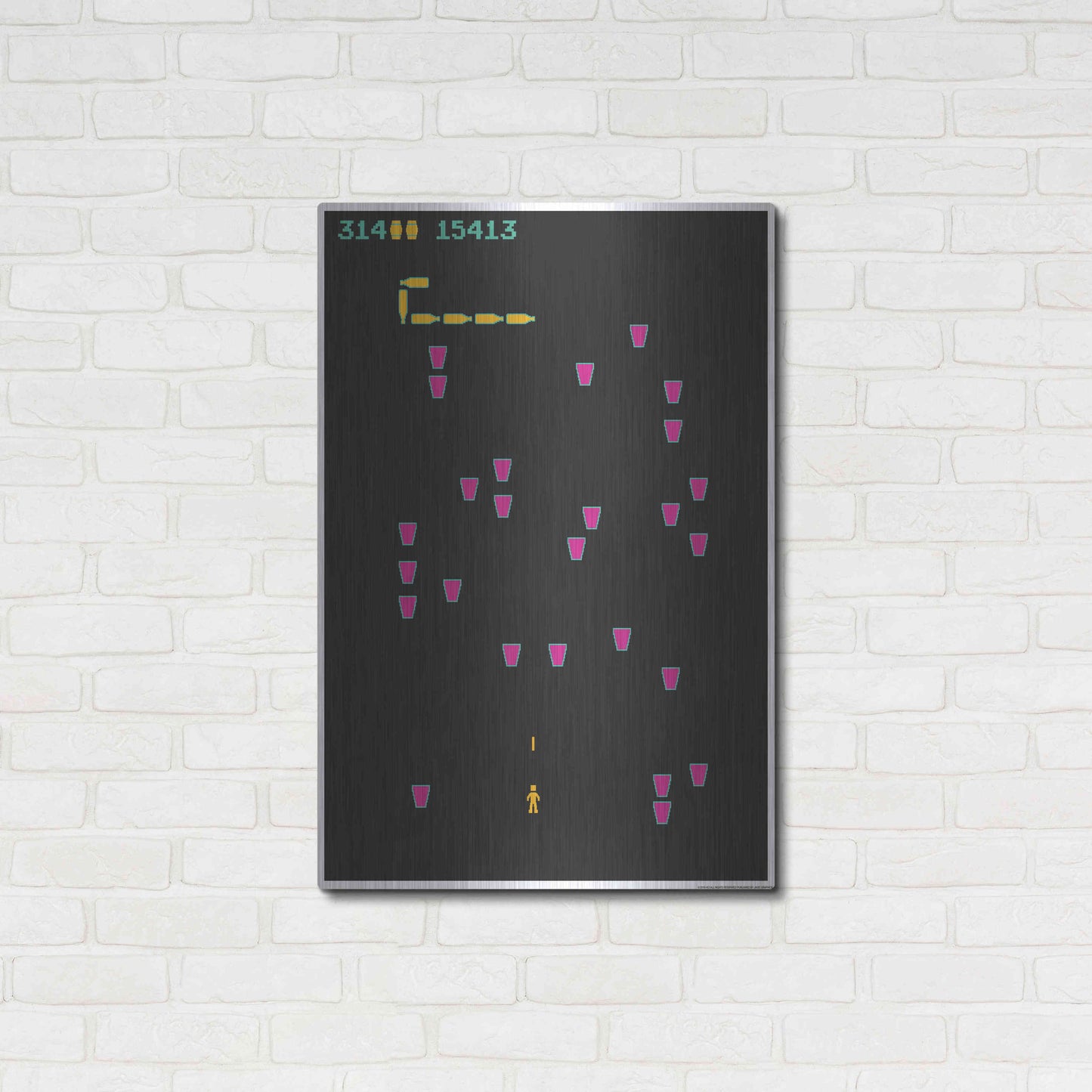 Luxe Metal Art 'Beer Snake' by JJ Brando, Metal Wall Art,24x36