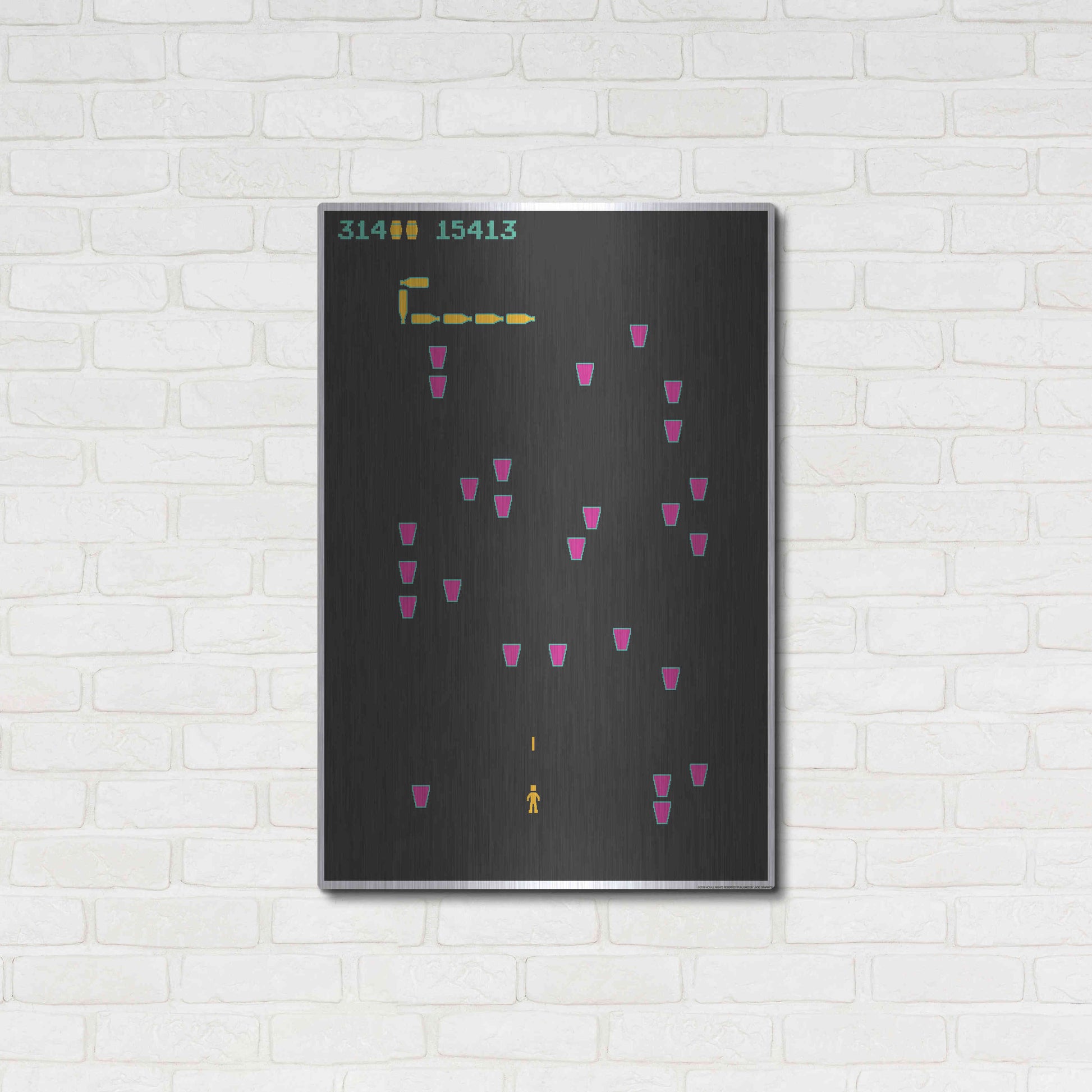 Luxe Metal Art 'Beer Snake' by JJ Brando, Metal Wall Art,24x36