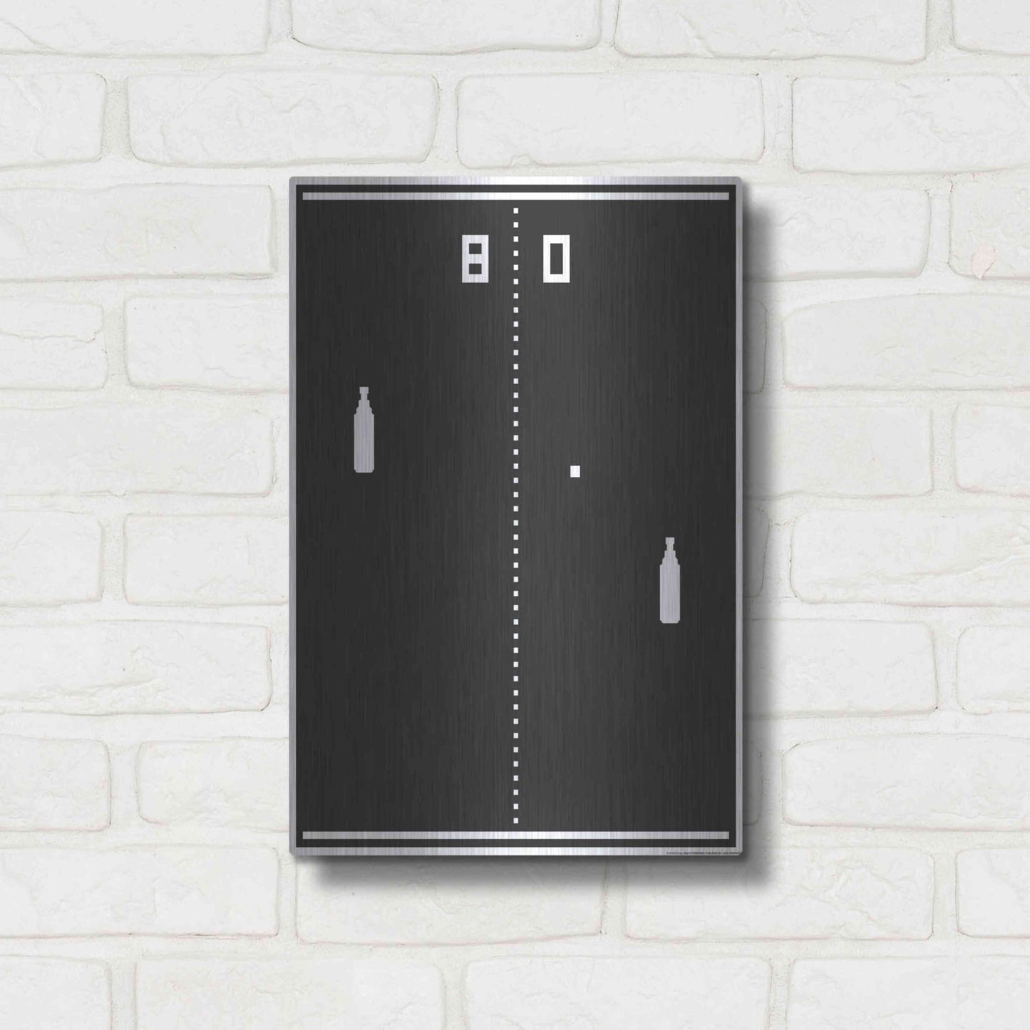 Luxe Metal Art 'New Pong' by JJ Brando, Metal Wall Art,12x16