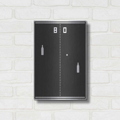 Luxe Metal Art 'New Pong' by JJ Brando, Metal Wall Art,12x16