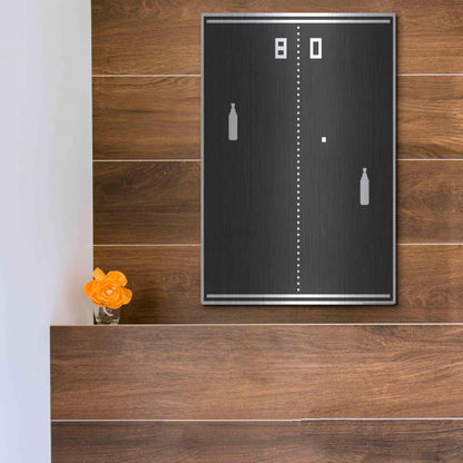 Luxe Metal Art 'New Pong' by JJ Brando, Metal Wall Art,12x16