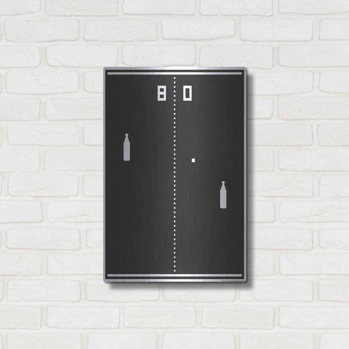 Luxe Metal Art 'New Pong' by JJ Brando, Metal Wall Art,16x24