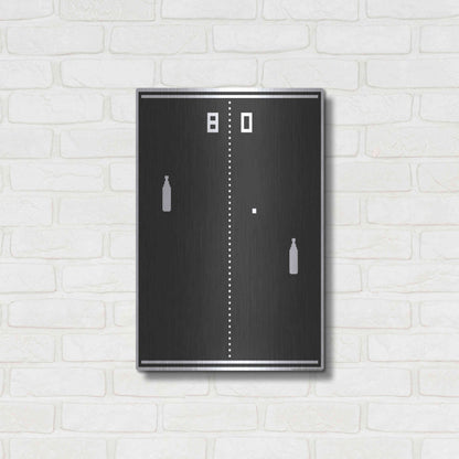 Luxe Metal Art 'New Pong' by JJ Brando, Metal Wall Art,16x24