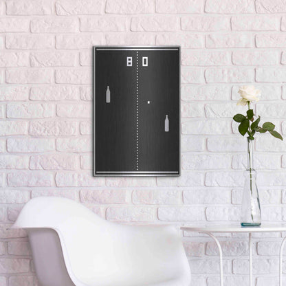 Luxe Metal Art 'New Pong' by JJ Brando, Metal Wall Art,16x24