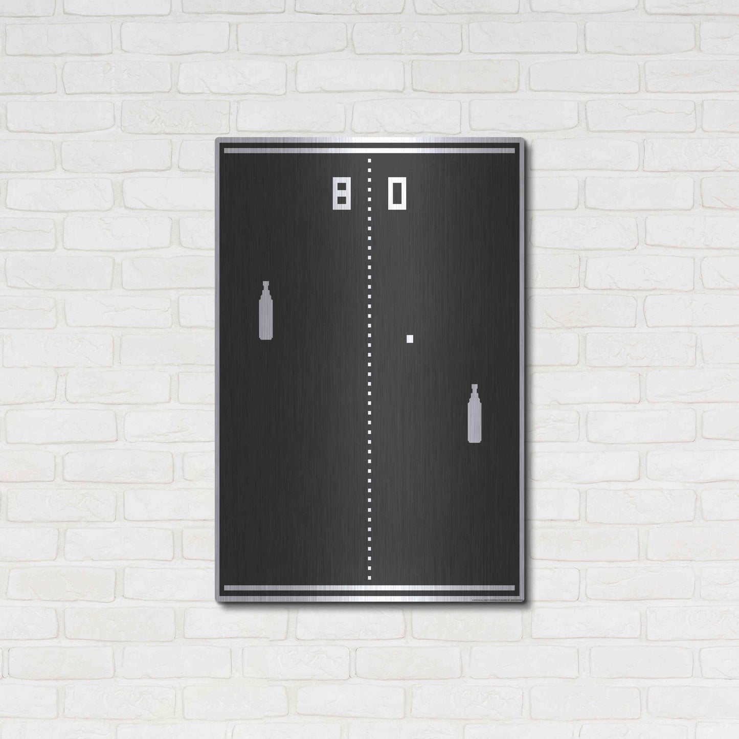 Luxe Metal Art 'New Pong' by JJ Brando, Metal Wall Art,24x36