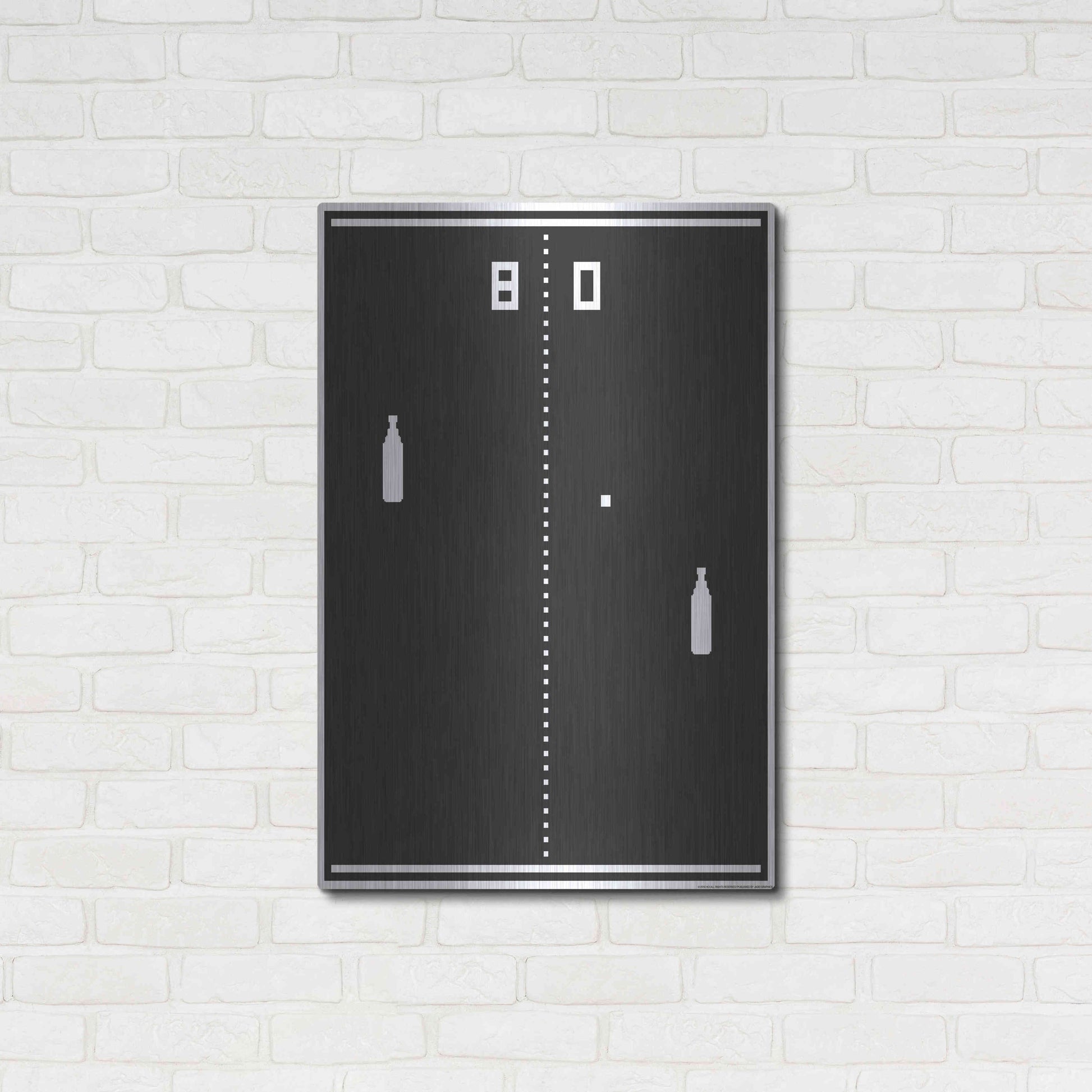 Luxe Metal Art 'New Pong' by JJ Brando, Metal Wall Art,24x36