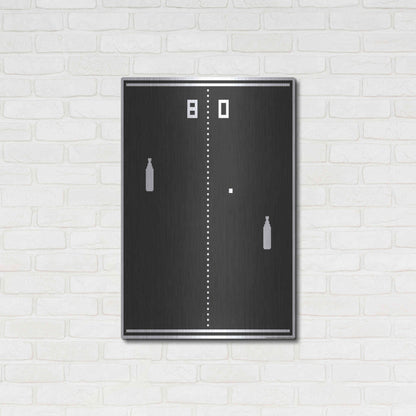 Luxe Metal Art 'New Pong' by JJ Brando, Metal Wall Art,24x36