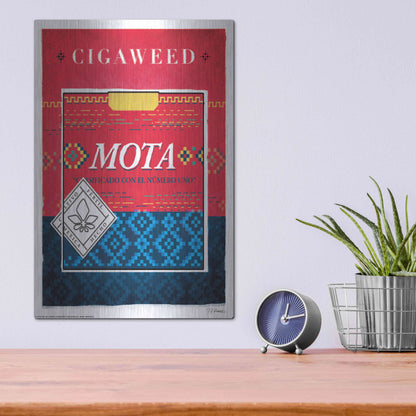 Luxe Metal Art 'Mota' by JJ Brando, Metal Wall Art,12x16