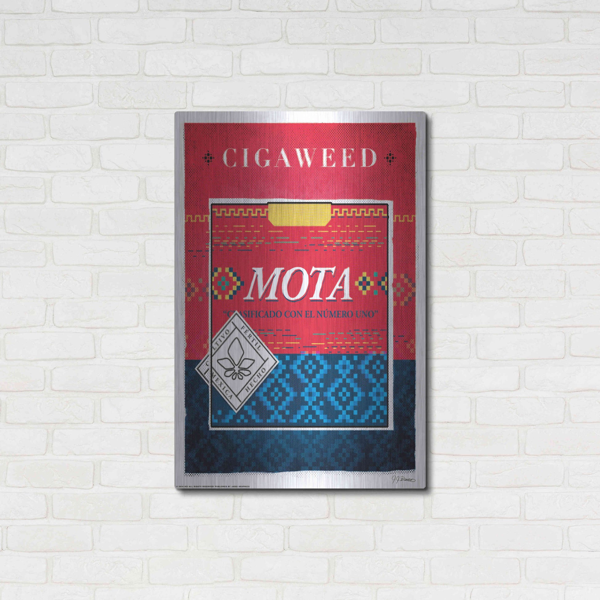 Luxe Metal Art 'Mota' by JJ Brando, Metal Wall Art,24x36