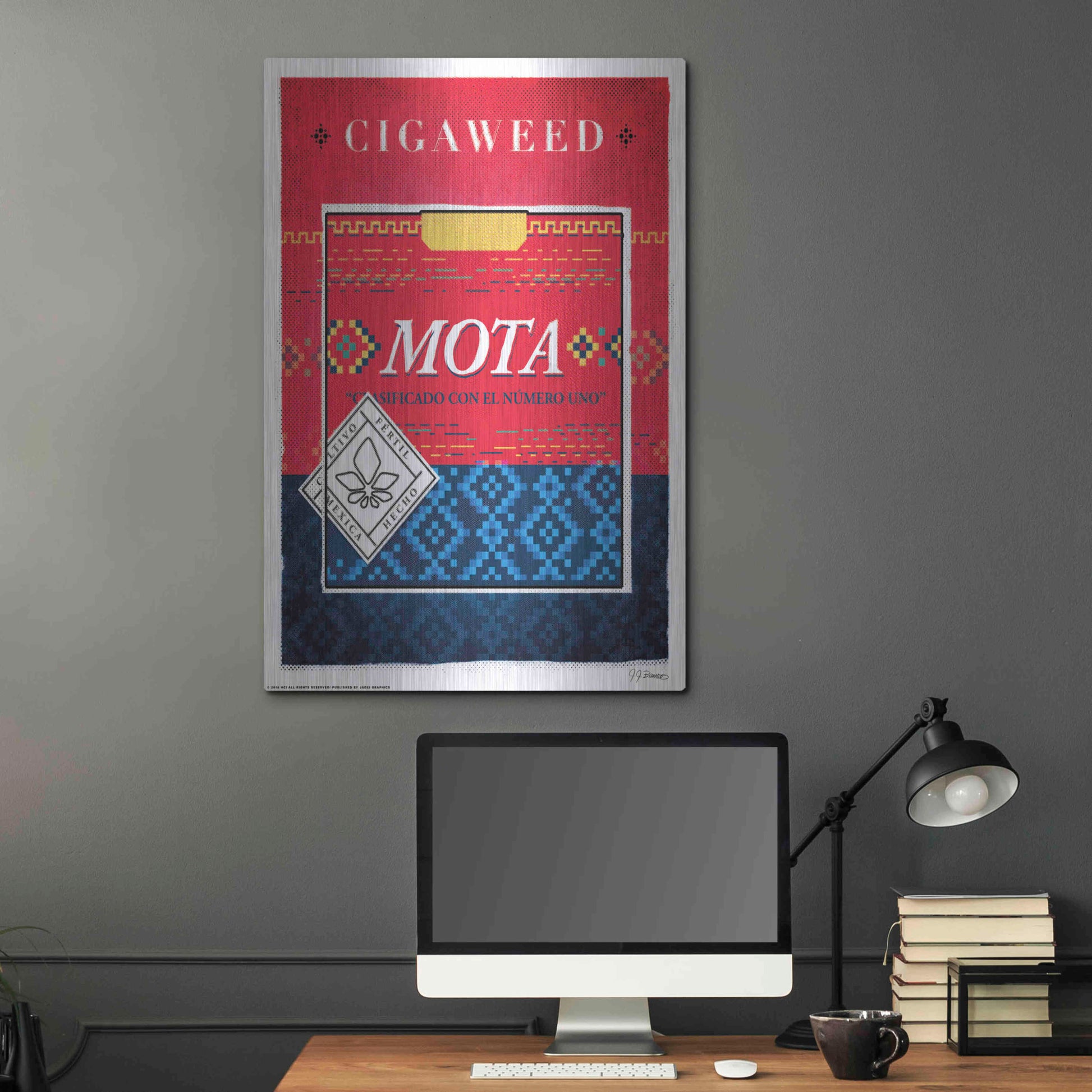 Luxe Metal Art 'Mota' by JJ Brando, Metal Wall Art,24x36